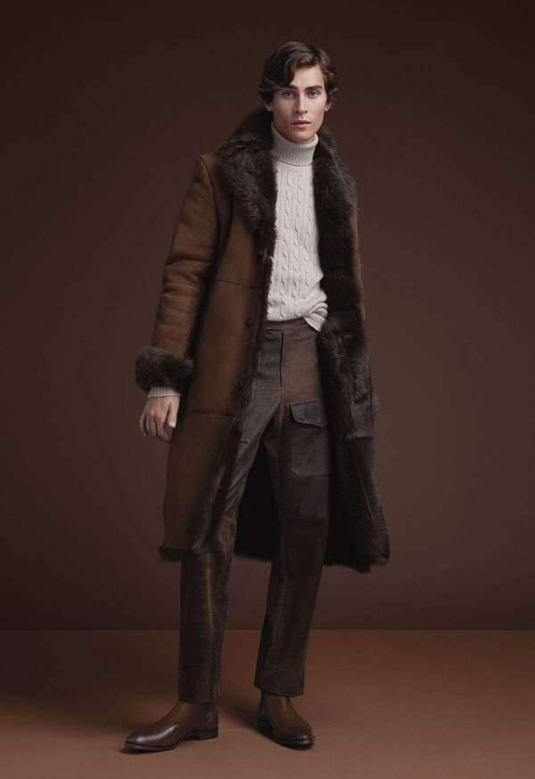 Paul Stuart Shop Shearling Coat Look, image 1